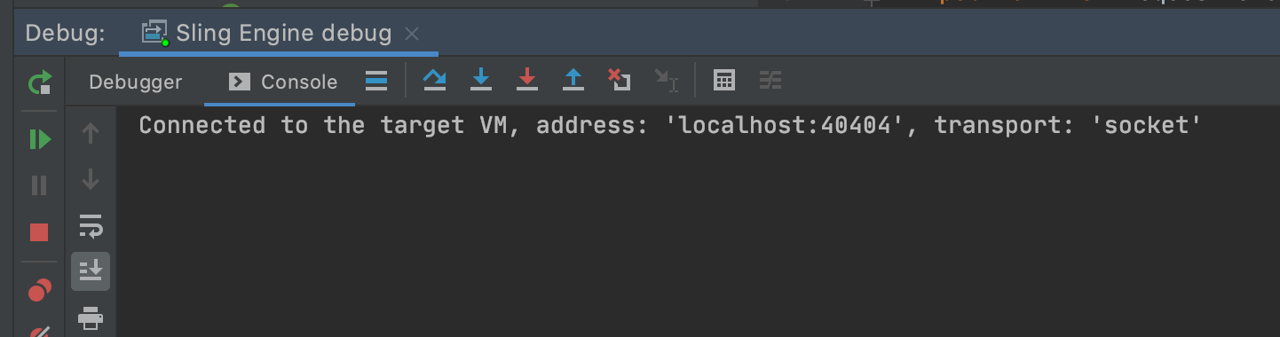 Debugger connected message in console